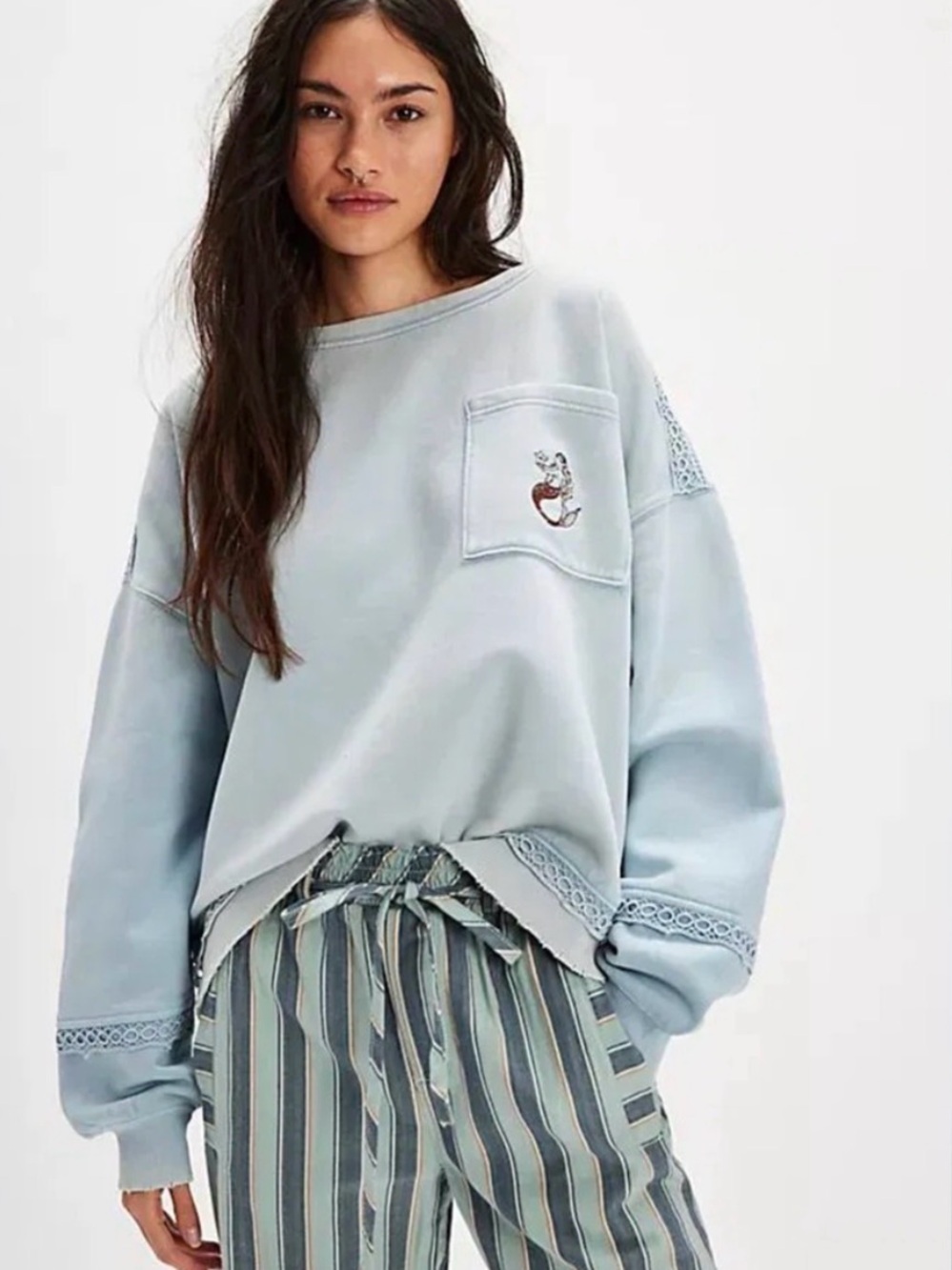 Free People Golden Hour Sweatshirt With Mermaid